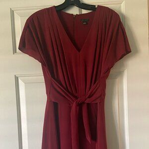 Ann Taylor Deep Red Tie Dress